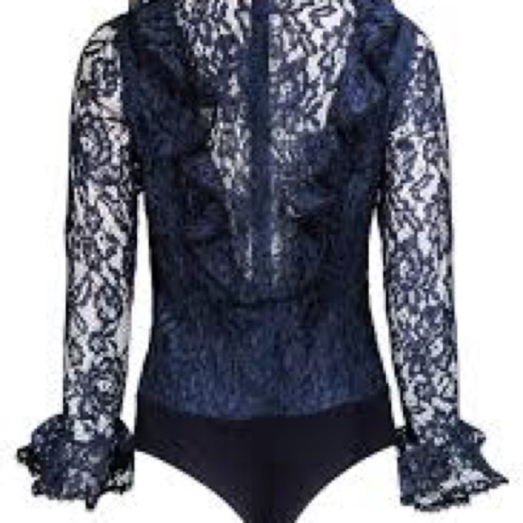 Alexis lace bodysuit blouse top - Picture 4 of 8